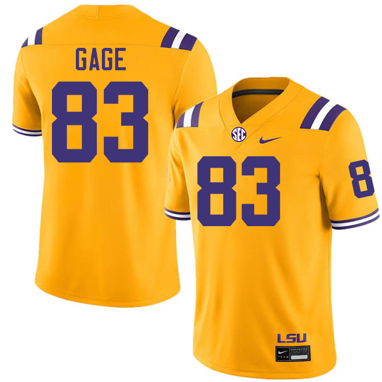 Russell Gage LSU Tigers Jersey,Louisiana State University Tigers Football Jersey-Gold